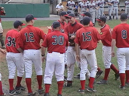 Brett Cecil is congratulated after striking out the last batter in 9 innings